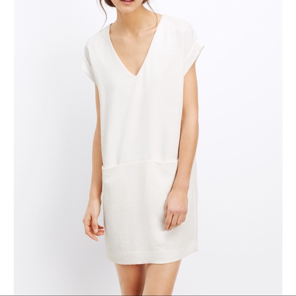 Vince Dresses & Skirts - Vince Rolled Sleeve Shift Dress W/ Pockets Sz S